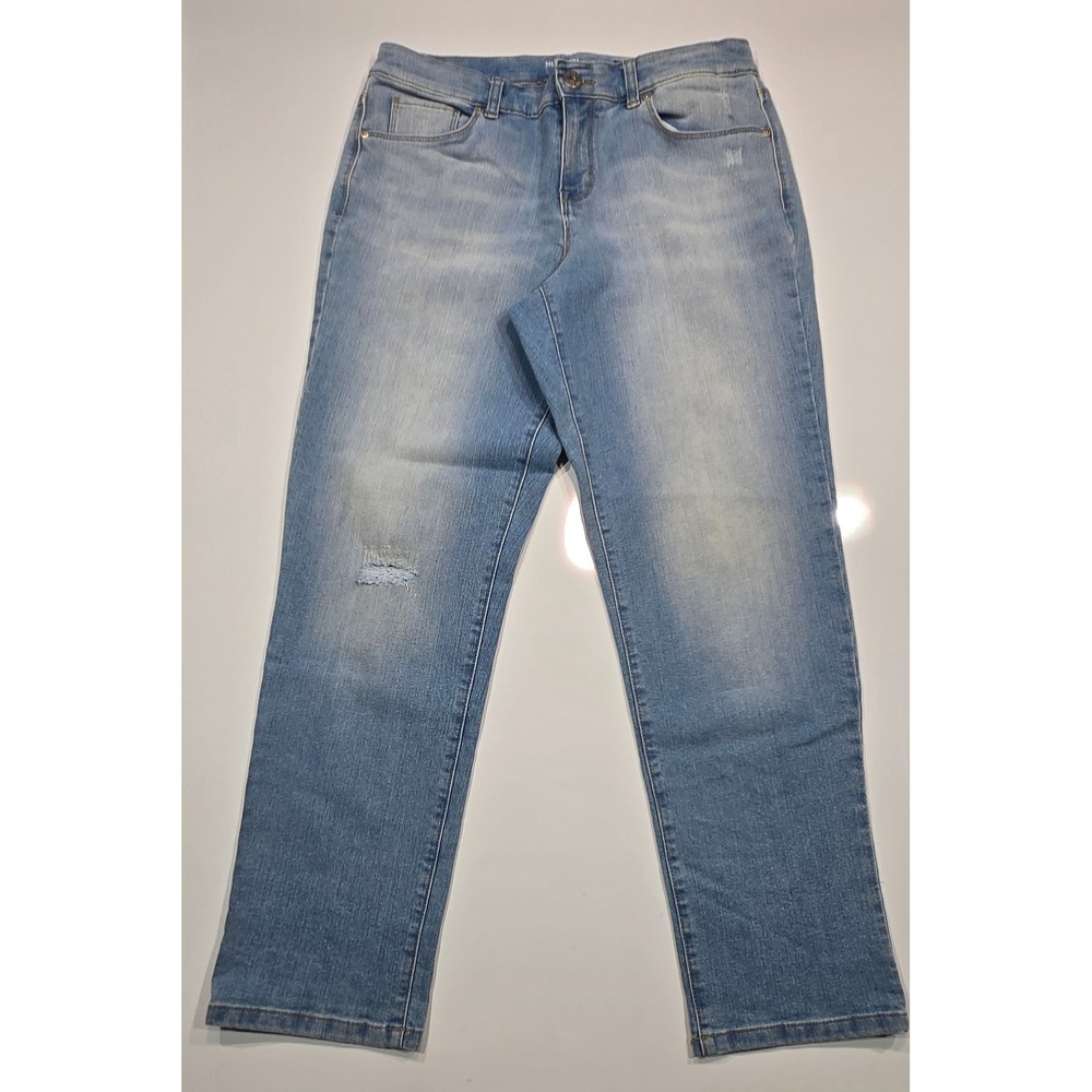 Style & Co Denim Boyfriend Jeans Women's‎ Size 10 Light Wash Distressed Casual